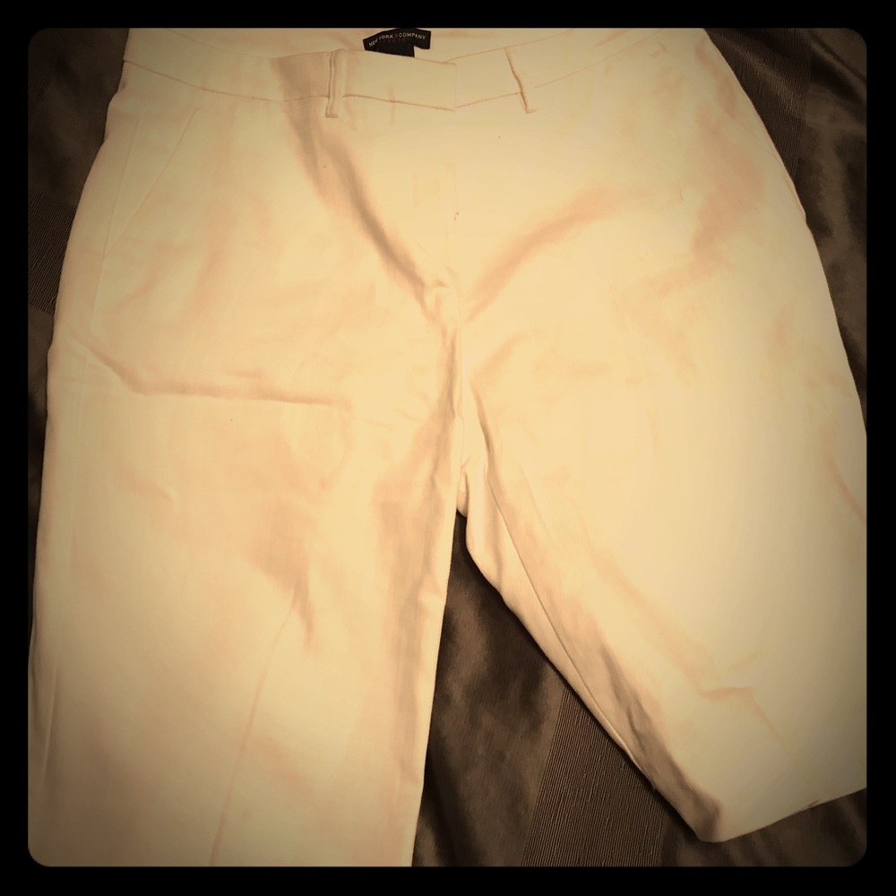 Knee length white shorts